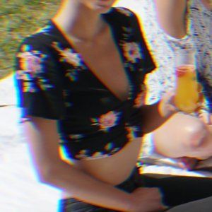H&M Spanish Style Flower Cropped Blouse